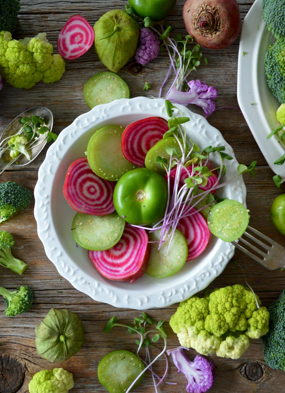 Flat lay of vegetables in a bowl — vegan dining guide to Chicago, Illinois