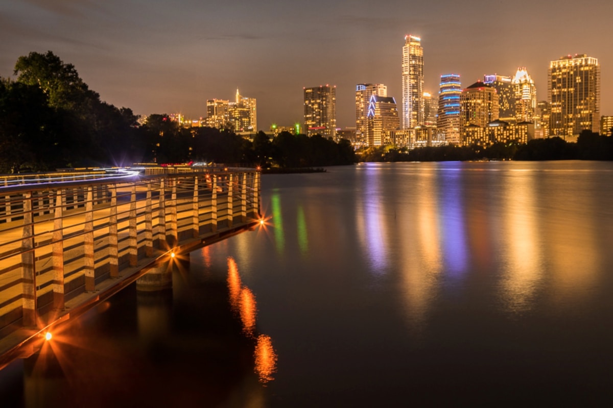 Austin Texas food trailer park and outdoor dining