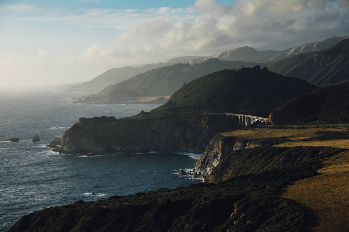 Bixby Creek Bridge spanning a rugged coastal canyon along Big Sur, California