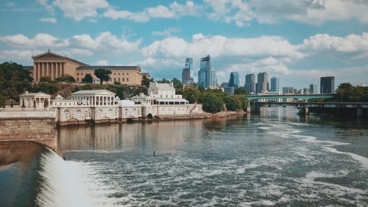 Philadelphia Art Museum and skyline from the Schuylkill River