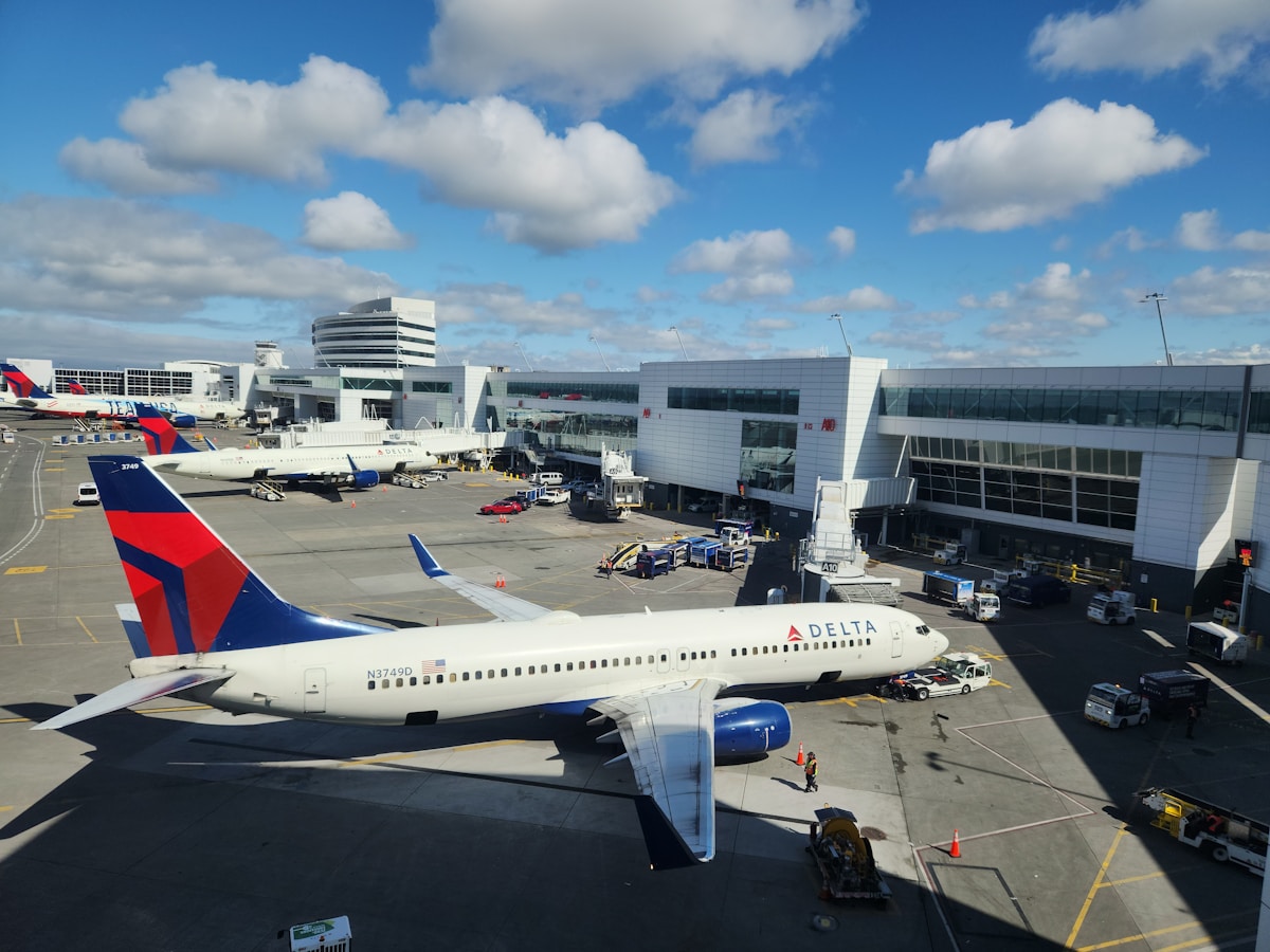 Delta aircraft at Seattle-Tacoma International Airport, Washington