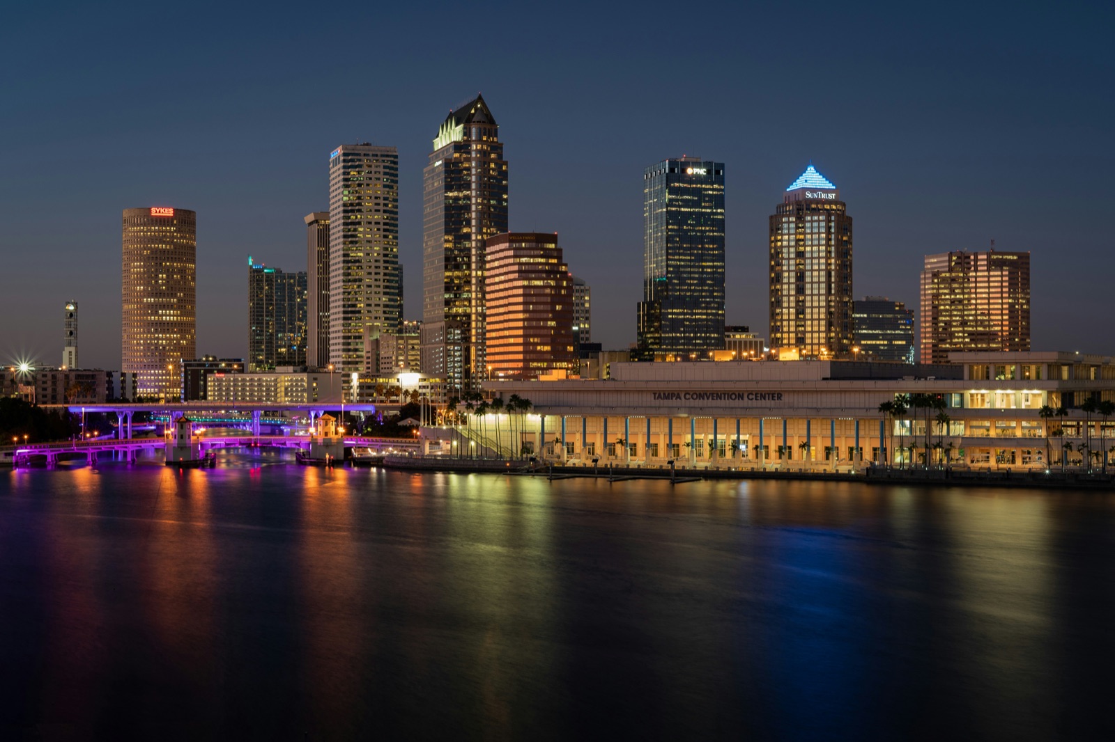 Tampa Convention Center and waterfront buildings, Florida